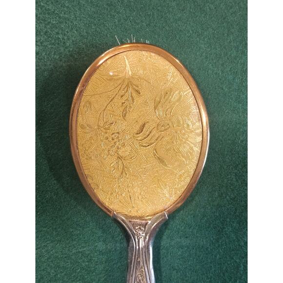 Vintage Handheld Vanity Gold Tone Hairbrush Made in U.S.A - Picture 11 of 11